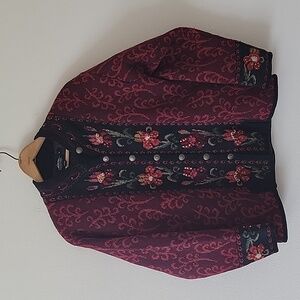 Icelandic Design Sweater Lined Jacket Red Size S